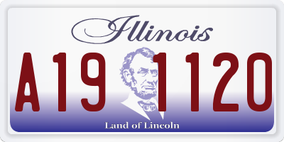 IL license plate A191120