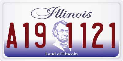 IL license plate A191121