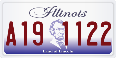 IL license plate A191122