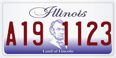 IL license plate A191123