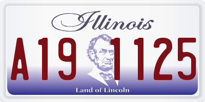 IL license plate A191125