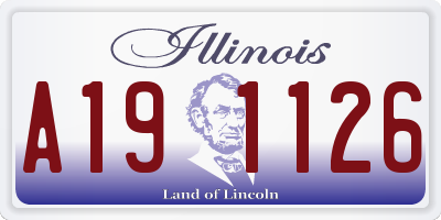 IL license plate A191126