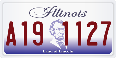 IL license plate A191127