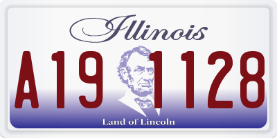IL license plate A191128