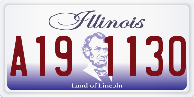 IL license plate A191130