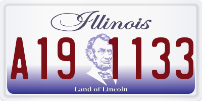 IL license plate A191133