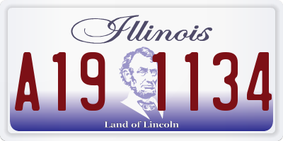 IL license plate A191134