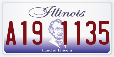IL license plate A191135