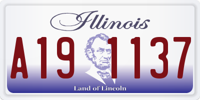 IL license plate A191137
