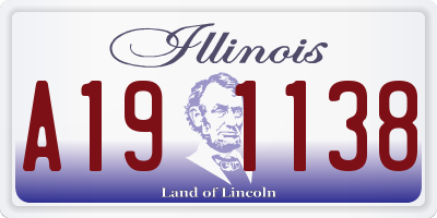 IL license plate A191138