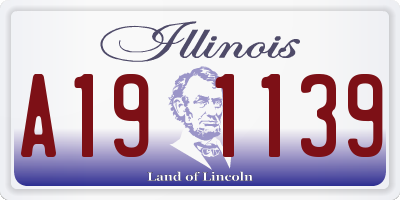 IL license plate A191139