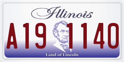 IL license plate A191140