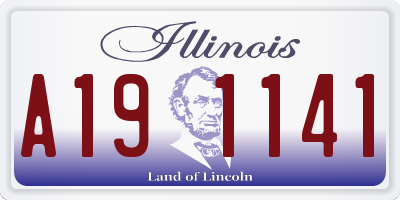IL license plate A191141