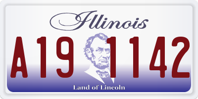 IL license plate A191142
