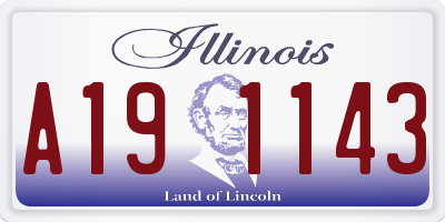 IL license plate A191143