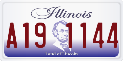 IL license plate A191144