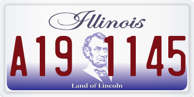 IL license plate A191145