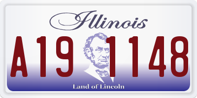 IL license plate A191148
