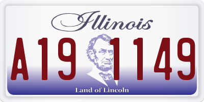 IL license plate A191149