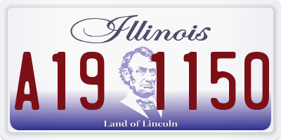 IL license plate A191150