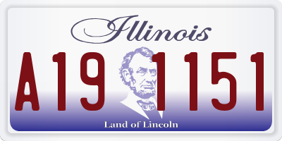 IL license plate A191151