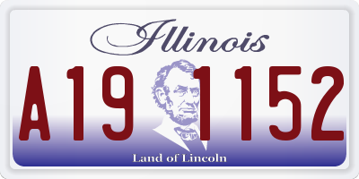 IL license plate A191152