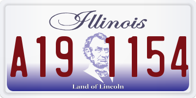 IL license plate A191154