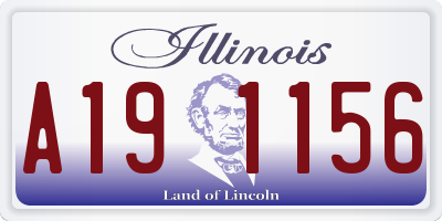 IL license plate A191156