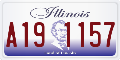 IL license plate A191157
