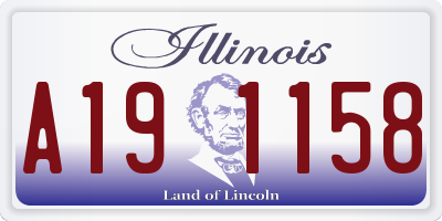 IL license plate A191158