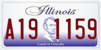 IL license plate A191159