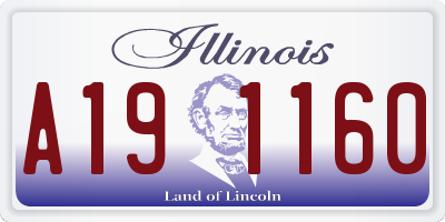 IL license plate A191160