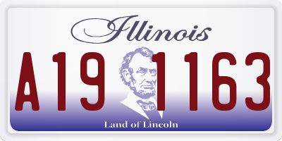 IL license plate A191163