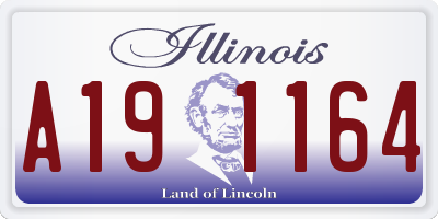IL license plate A191164