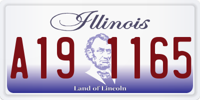 IL license plate A191165