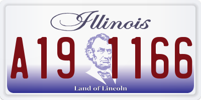 IL license plate A191166