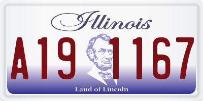 IL license plate A191167
