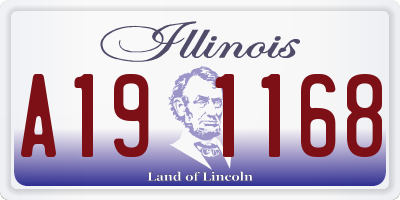 IL license plate A191168