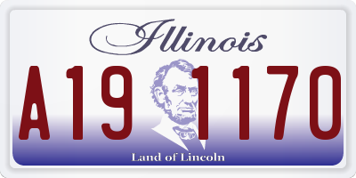 IL license plate A191170