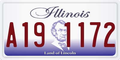 IL license plate A191172