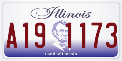 IL license plate A191173