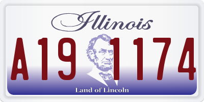 IL license plate A191174