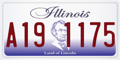 IL license plate A191175