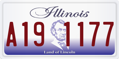 IL license plate A191177