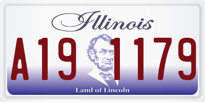 IL license plate A191179