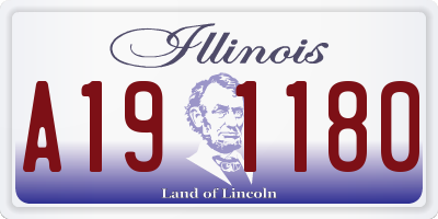 IL license plate A191180