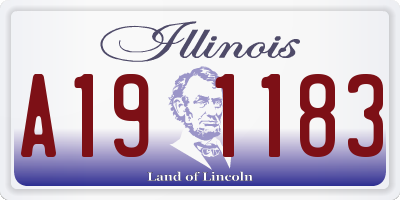 IL license plate A191183
