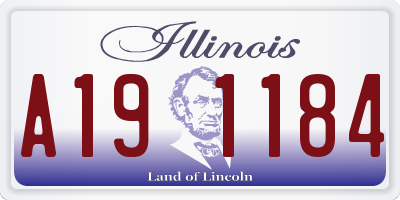 IL license plate A191184