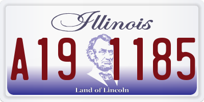 IL license plate A191185