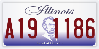 IL license plate A191186